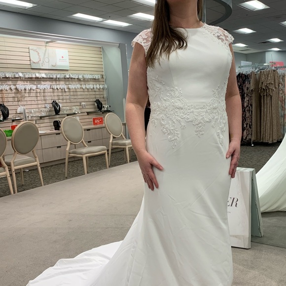 David’s Bridal Wedding Gown - Ivory size 14 - only tried on not worn or altered - Picture 8 of 14